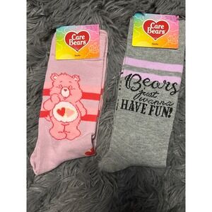 Care bears socks (two pairs) nwt